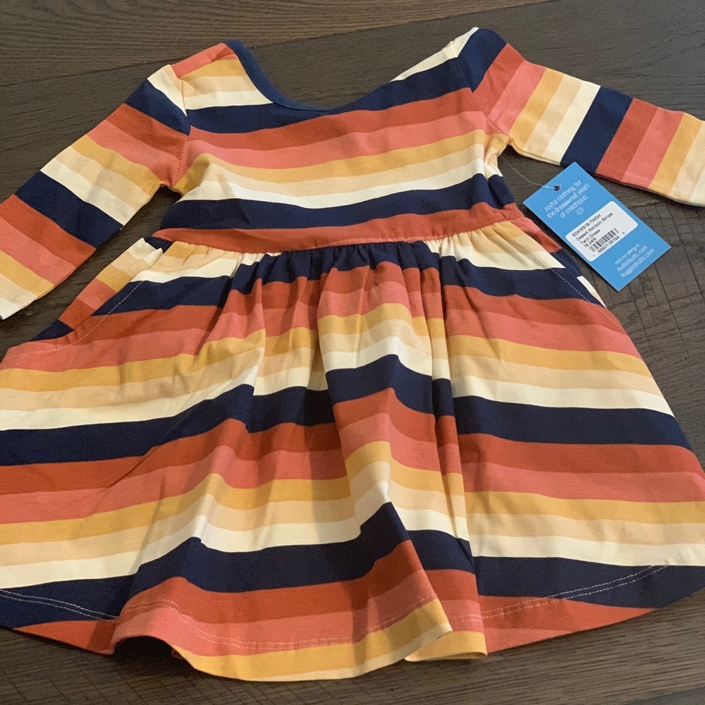 Rufflebutts Knit 3/4 Sleeve Twirl Dress (NWT) - 18-24 months